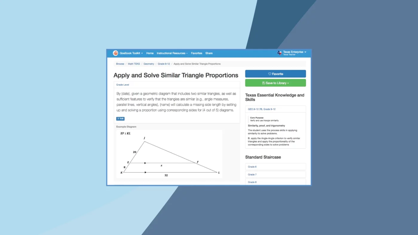 Deconstructing New TEKS Toolkit Geometry Pages
